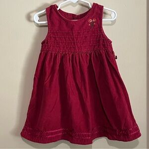 Vintage McKids Red Corduroy Toddler Dress